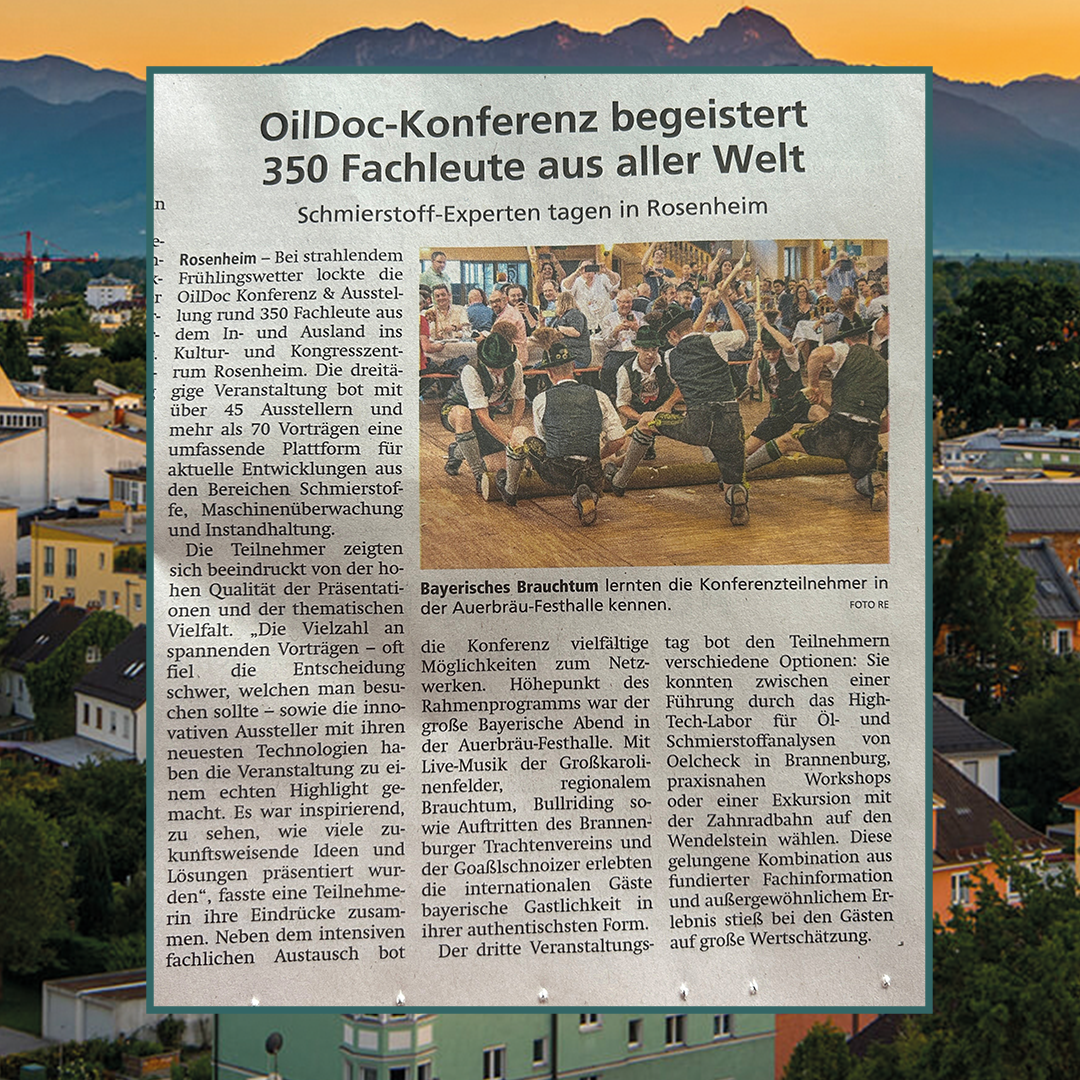 Artikel-OVB_OD-Konferenz OilDoc Konferenz - Artikel im Oberbayerischen Volksblatt (OVB) - Juni 2025